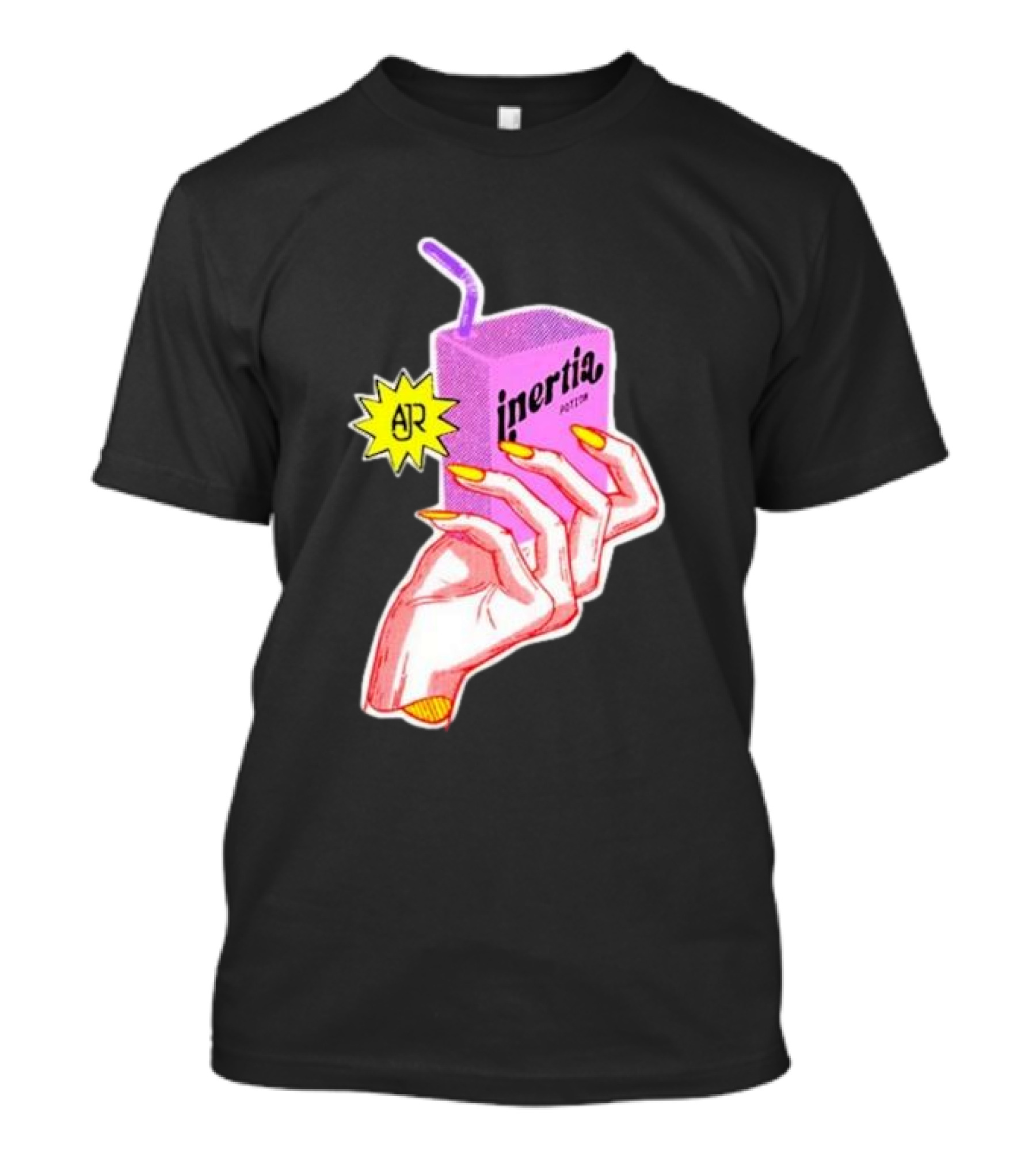 AJR Inertia 2024 Pink Juice Box With Hand T-Shirt