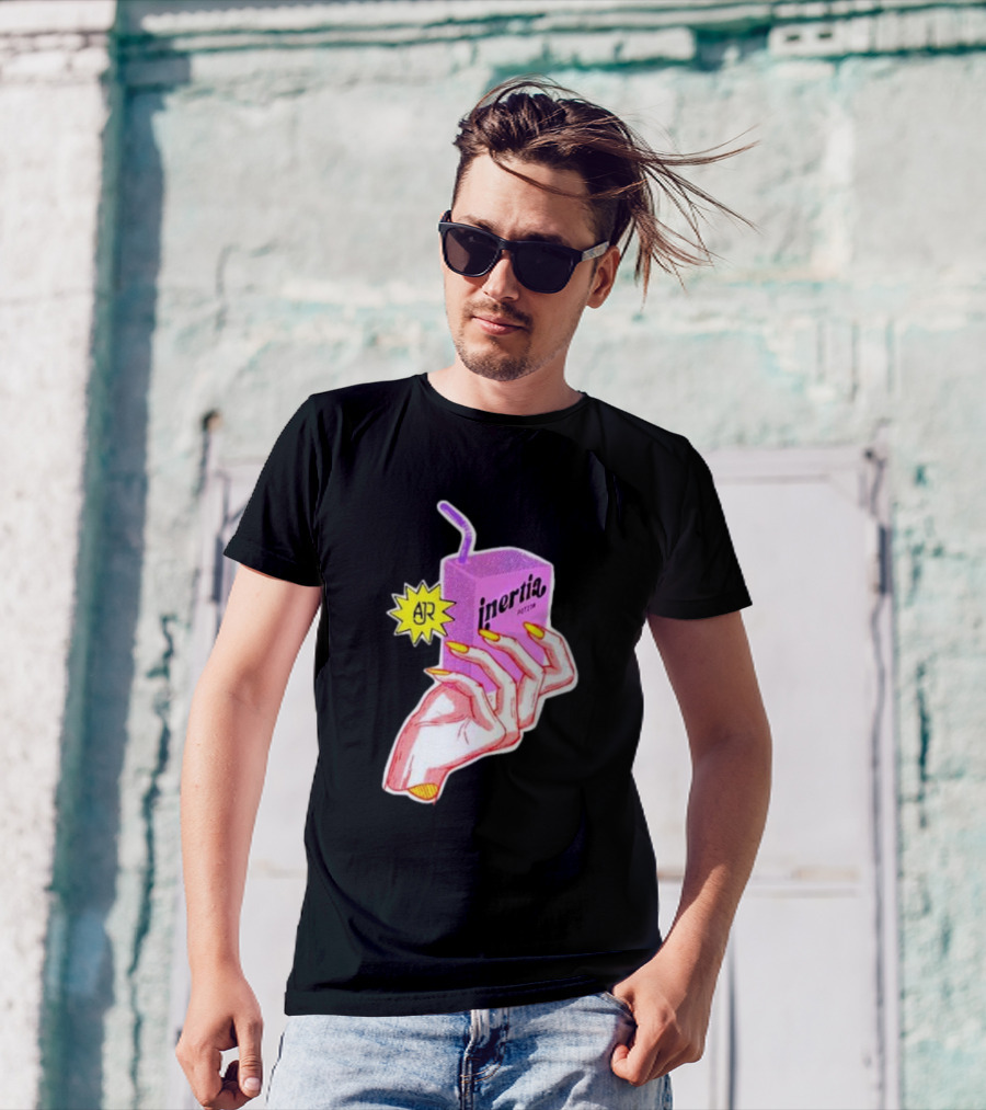 AJR Inertia 2024 Pink Juice Box With Hand T-Shirt