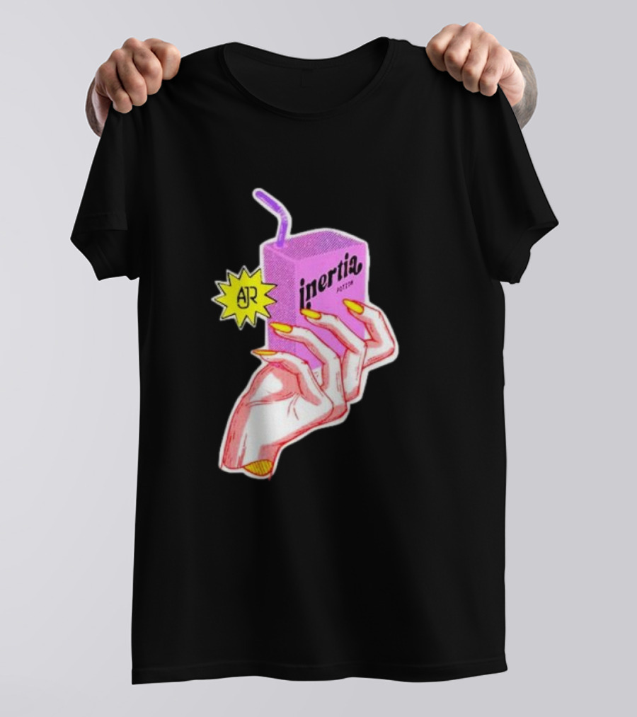AJR Inertia 2024 Pink Juice Box With Hand T-Shirt