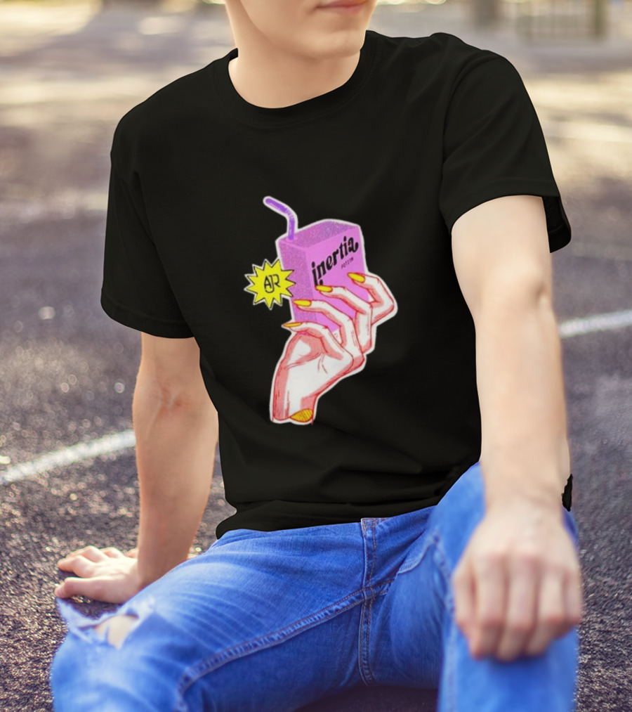 AJR Inertia 2024 Pink Juice Box With Hand T-Shirt