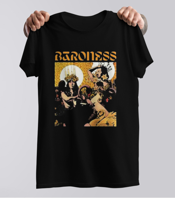 Baroness Yellow Psychedelic Art Ensemble T-Shirt