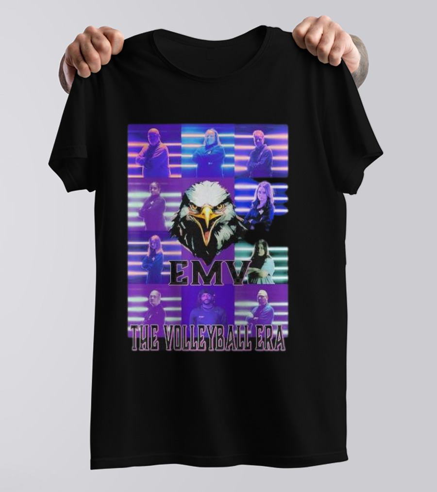 EMV The Volleyball Era Eagle Team Members In Neon Lights T-Shirt