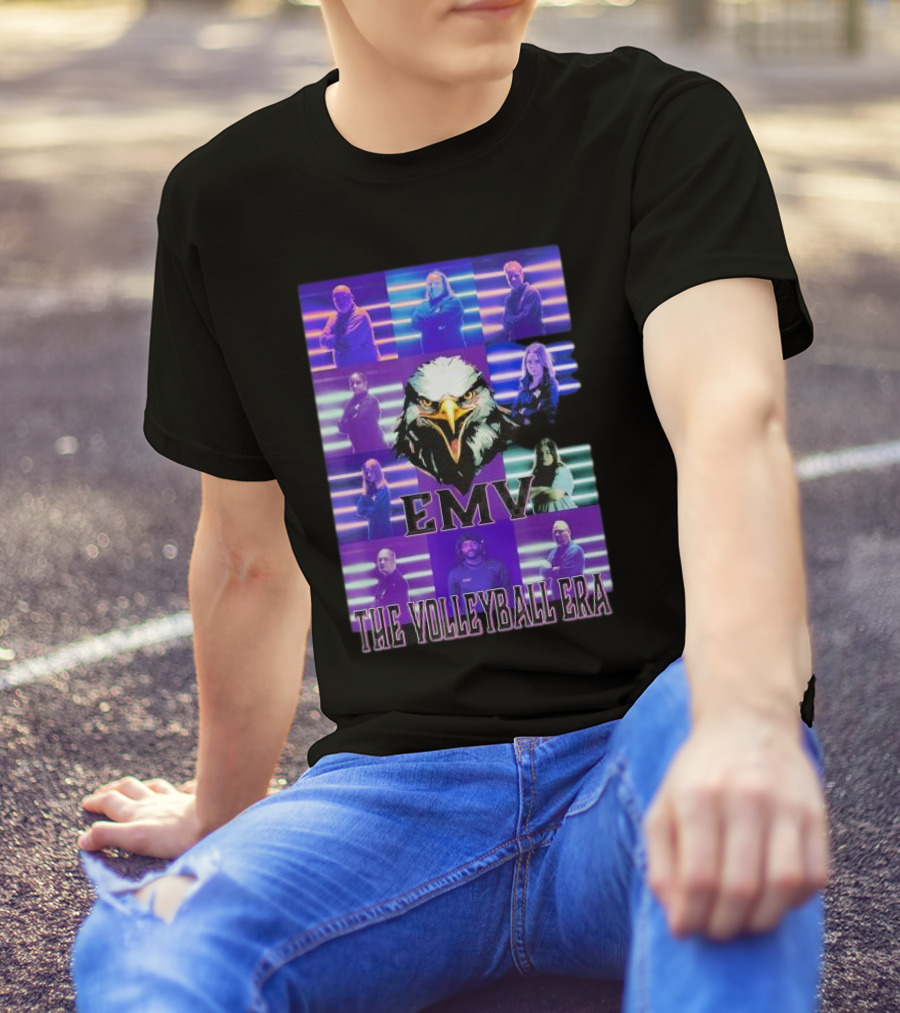 EMV The Volleyball Era Eagle Team Members In Neon Lights T-Shirt