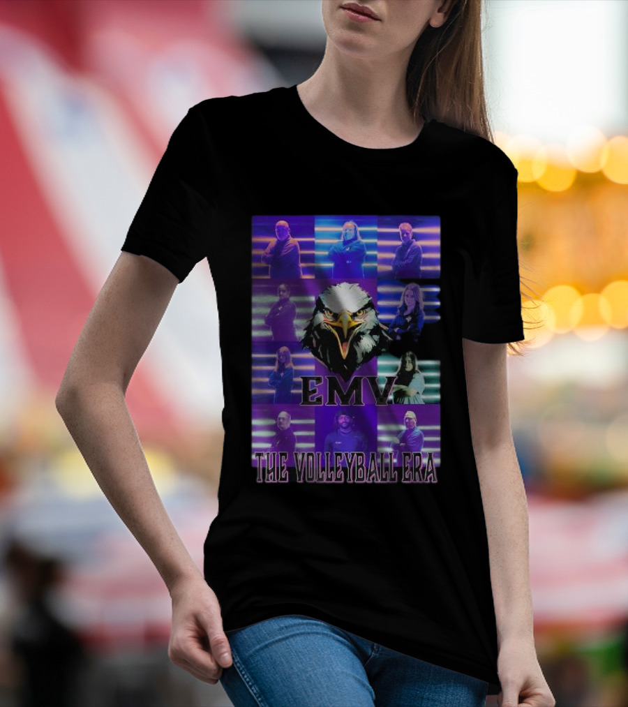 EMV The Volleyball Era Eagle Team Members In Neon Lights T-Shirt