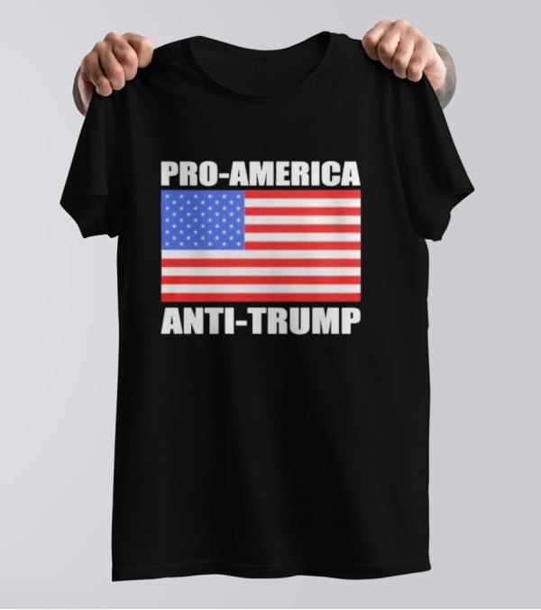 Pro America Anti Trump American Flag T-Shirt