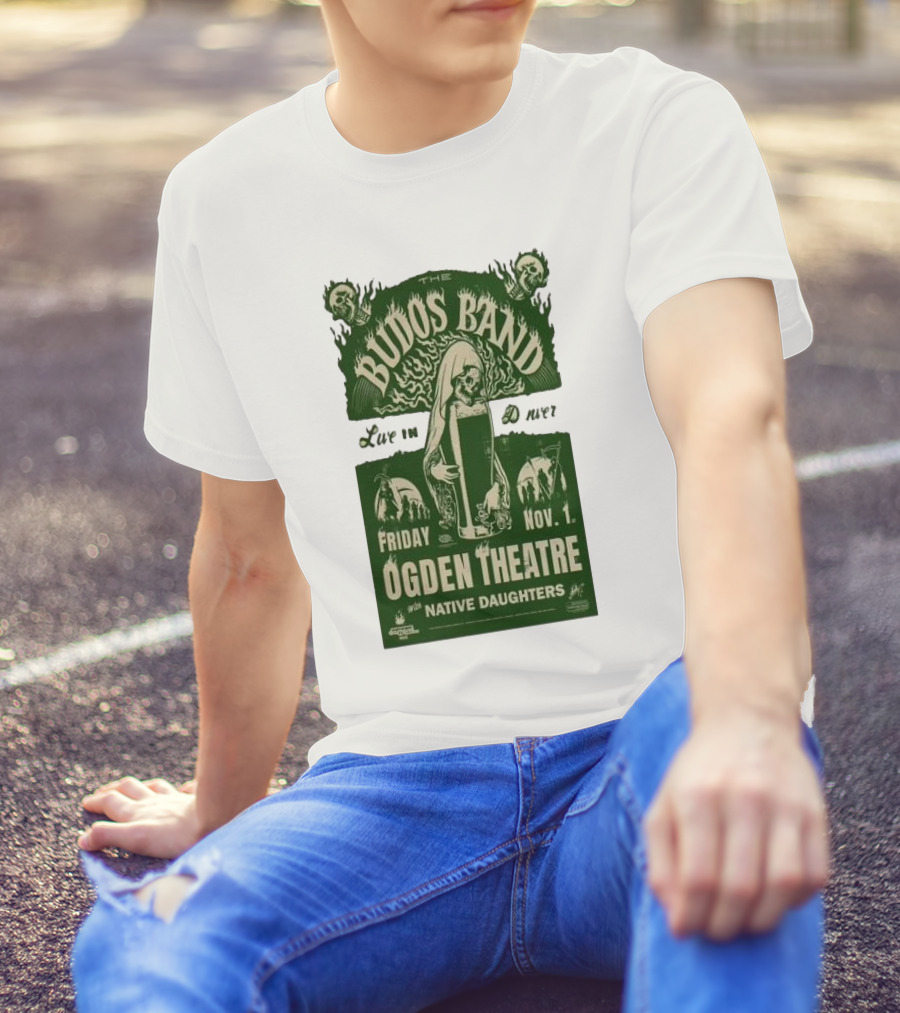 The Budos Band Live In Denver At Ogden Theatre With Native Daughters Friday Nov 1 T-Shirt