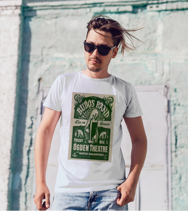 The Budos Band Live In Denver Nov 1 2024 Ogden Theatre With Native Daughters T-Shirt