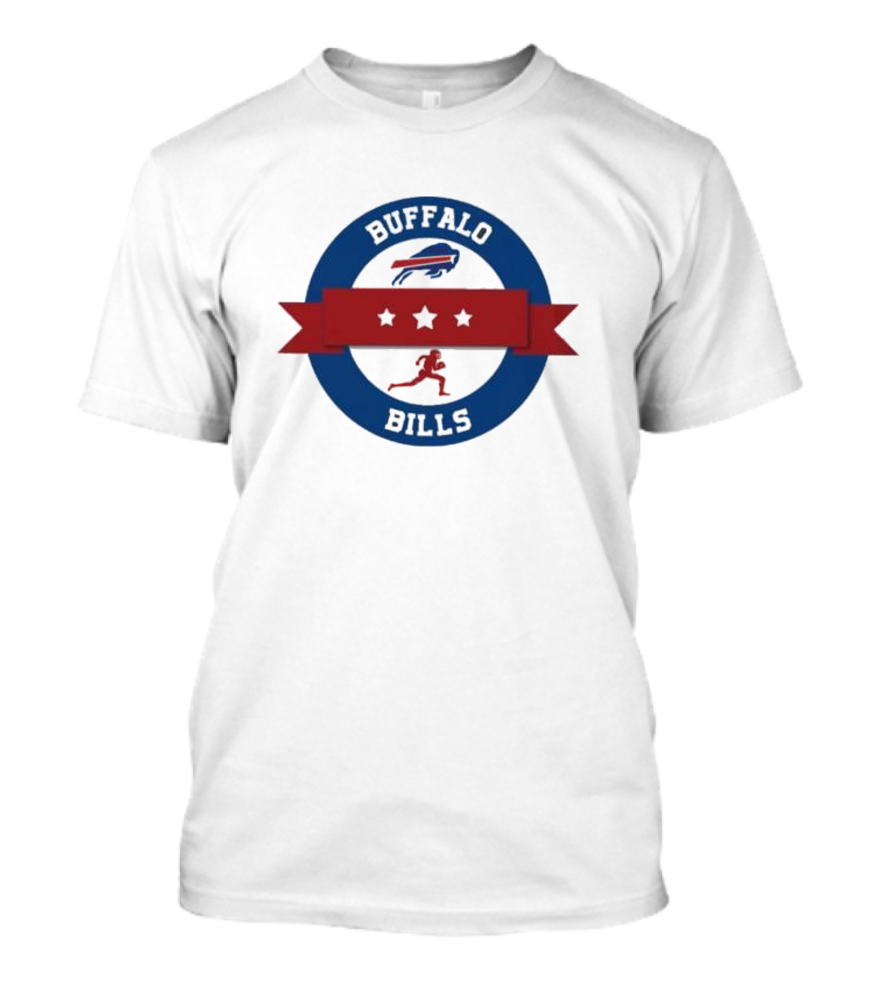 Buffalo Bills 2024 Football Team Logo Running Star Emblem T-Shirt