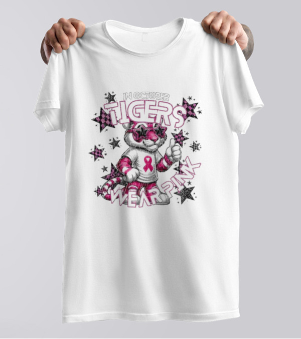 In October Tigers Wear Pink Detroit Tigers Baseball October Ready T-Shirt
