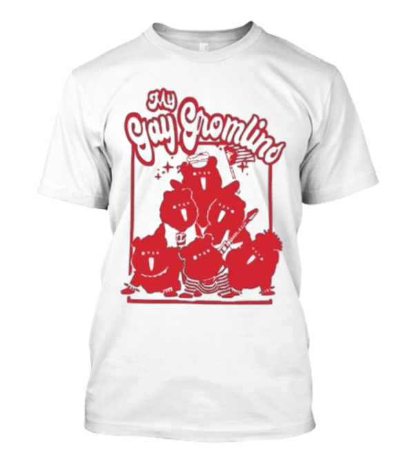 My Gay Gromlins 2024 Red Cartoon Characters With Instruments T-Shirt