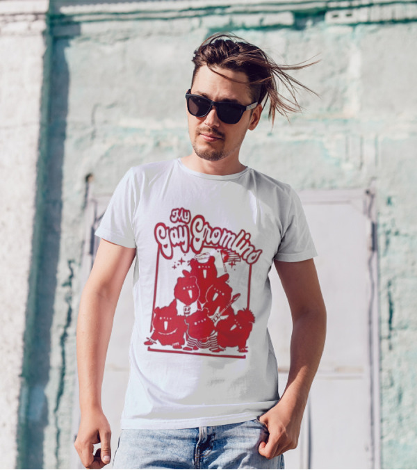 My Gay Gromlins 2024 Red Cartoon Characters With Instruments T-Shirt