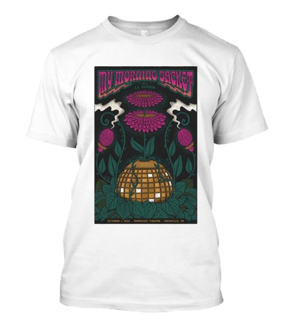 My Morning Jacket S.G. Goodman October 1 2024 Tennessee Theatre Knoxville TN Floral Disco Ball T-Shirt