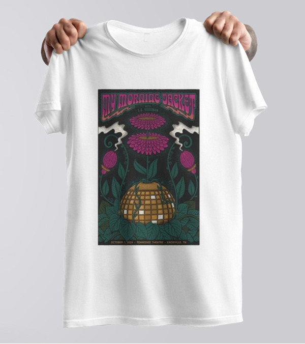 My Morning Jacket S.G. Goodman October 1 2024 Tennessee Theatre Knoxville TN Floral Disco Ball T-Shirt