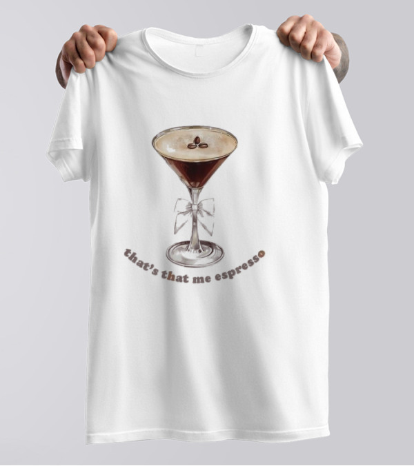 That's That Me Espresso Martini With Blue Bow Motif T-Shirt