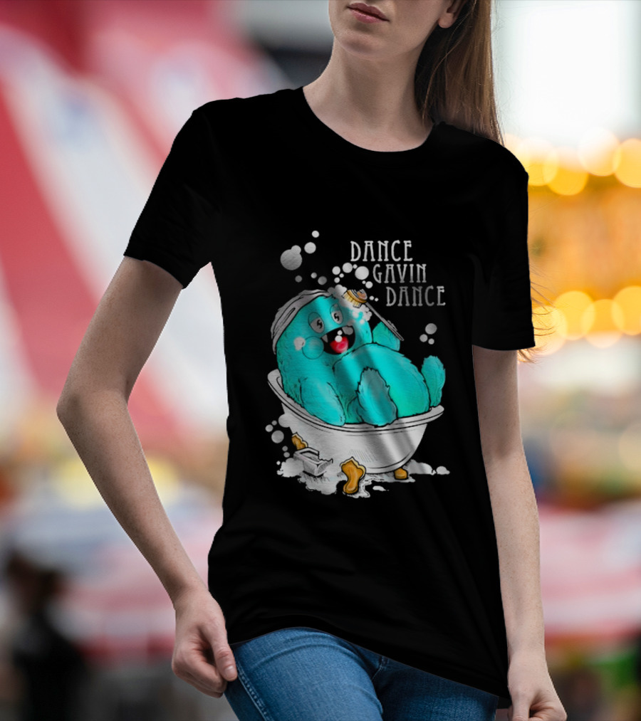 Dance Gavin Dance Gobby Bathtub Creature In Bubbles T-Shirt