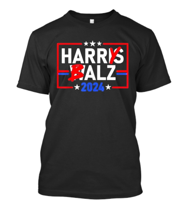 Harris Walz 24 Harry Balz 2024 Meme Democrats Vote T Stars Stripes Political T-Shirt