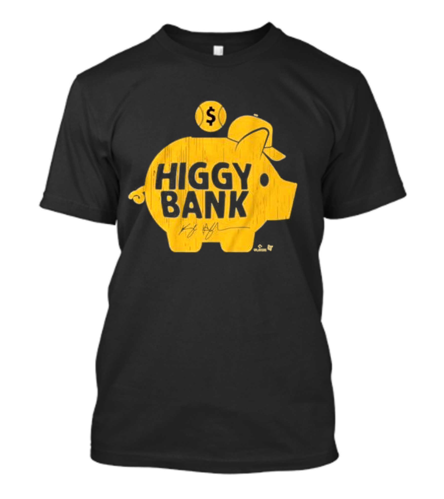 Kyle Higashioka Higgy Bank Piggy With Baseball Cap T-Shirt
