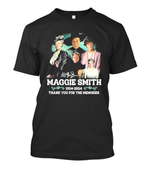 Maggie Smith 1934-2024 Thank You For The Memories Portrait Collage T-Shirt