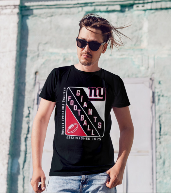 New York Giants National Football League Established 1925 Football Shield T-Shirt