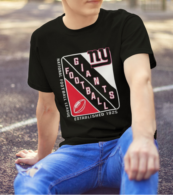 New York Giants National Football League Established 1925 Football Shield T-Shirt