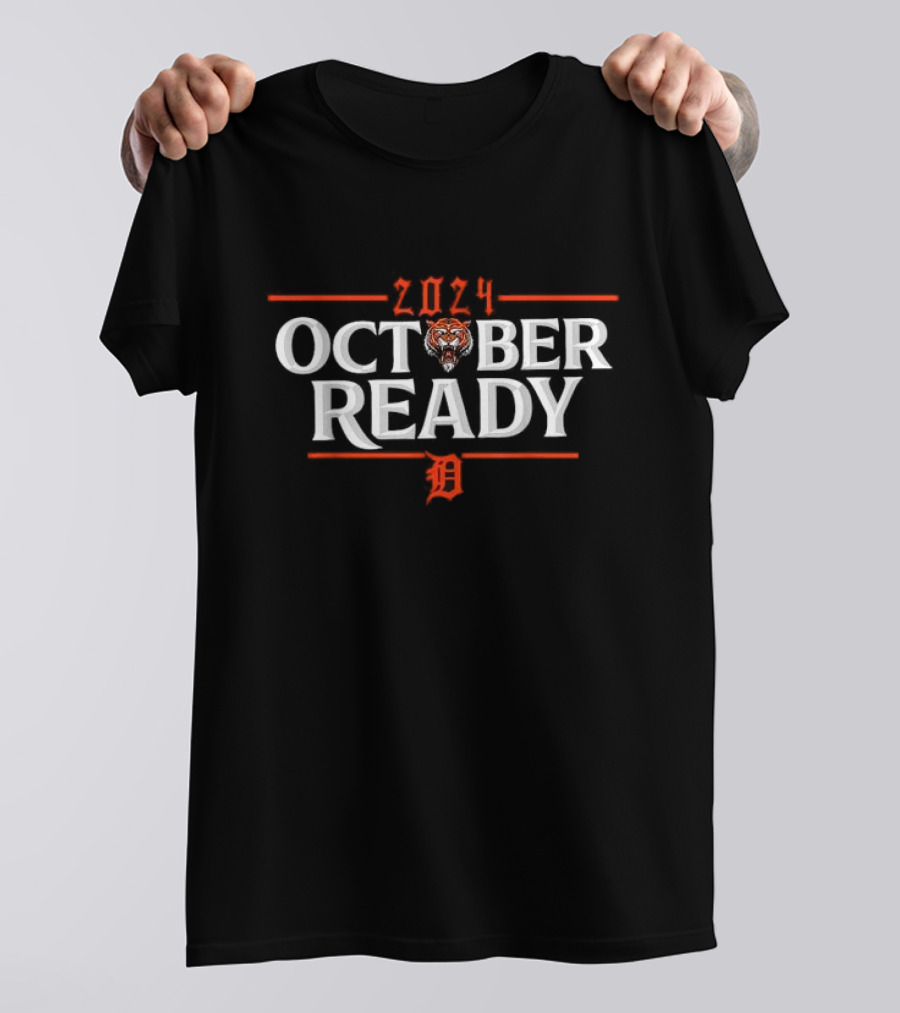 October Ready 2024 Tiger Face With D T-Shirt
