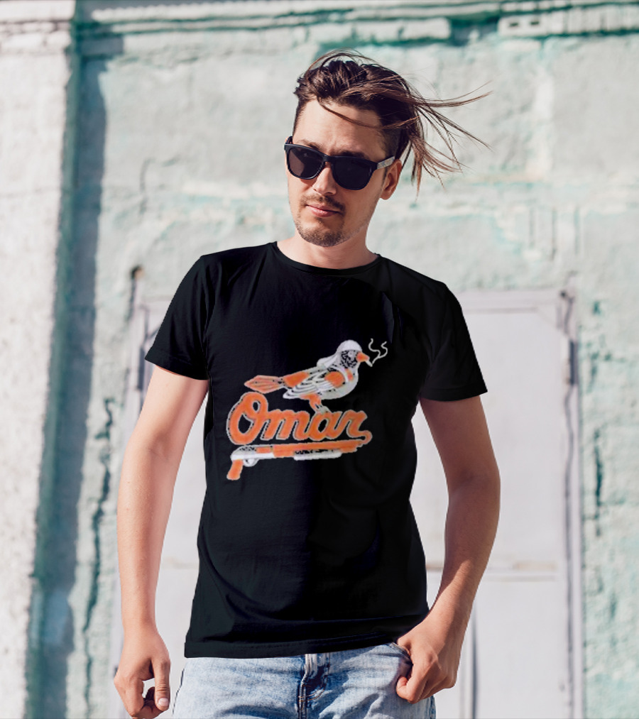 Omar Smoking Bird Perched On Shotgun Baltimore Oriole T-Shirt
