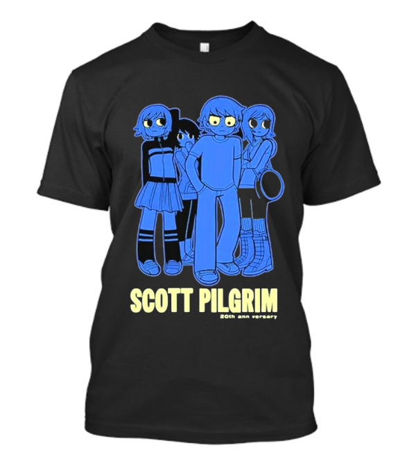 Scott Pilgrim 20th Anniversary Retro Blue Characters T-Shirt