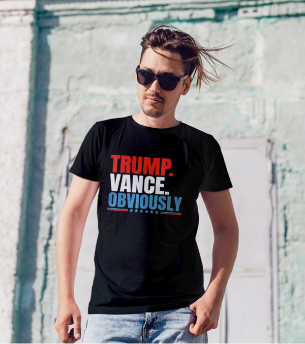 Trump Vance Obviously Stars Red White Blue T-Shirt