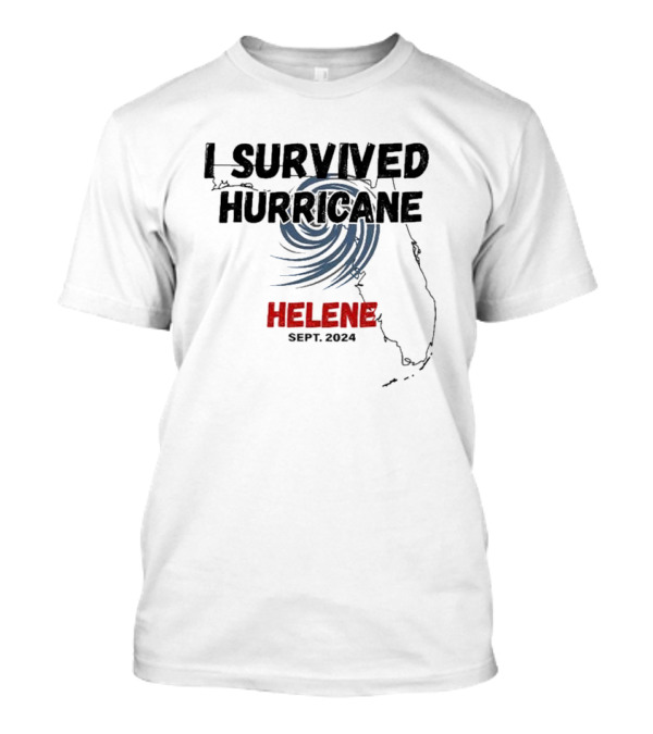 I Survived Hurricane Helene Florida Sept 2024 Map T-Shirt