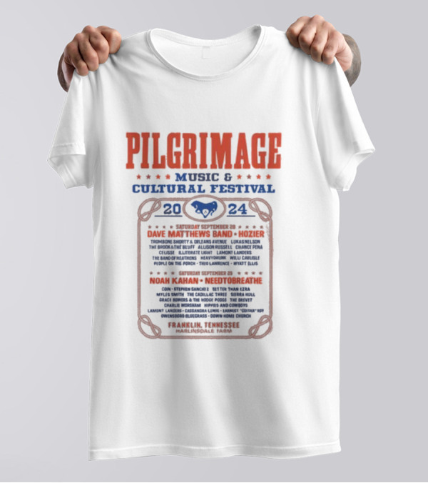 Pilgrimage Music And Cultural Festival 2024 Dave Matthews Band Hozier Noah Kahan Franklin Tennessee September 28-29 T-Shirt