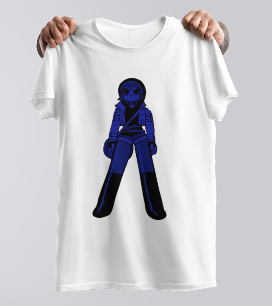 Scott Pilgrim Sp20 Ramona Blue Figure Character T-Shirt