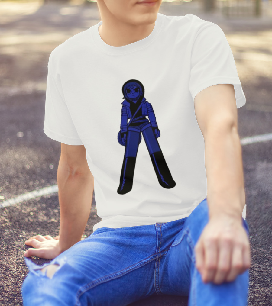Scott Pilgrim Sp20 Ramona Blue Figure Character T-Shirt