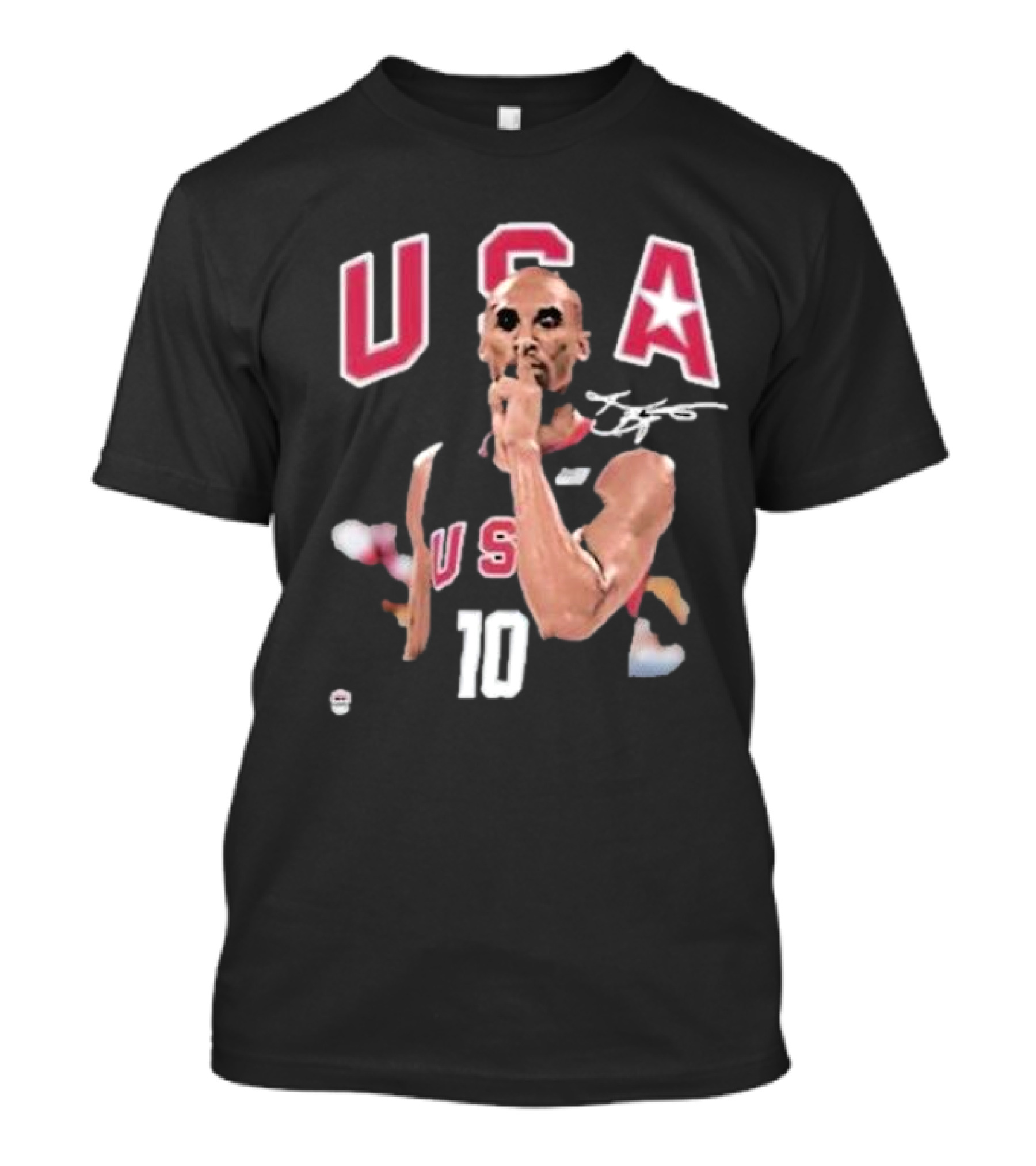 USA 10 Basketball Legend Silence Gesture T-Shirt