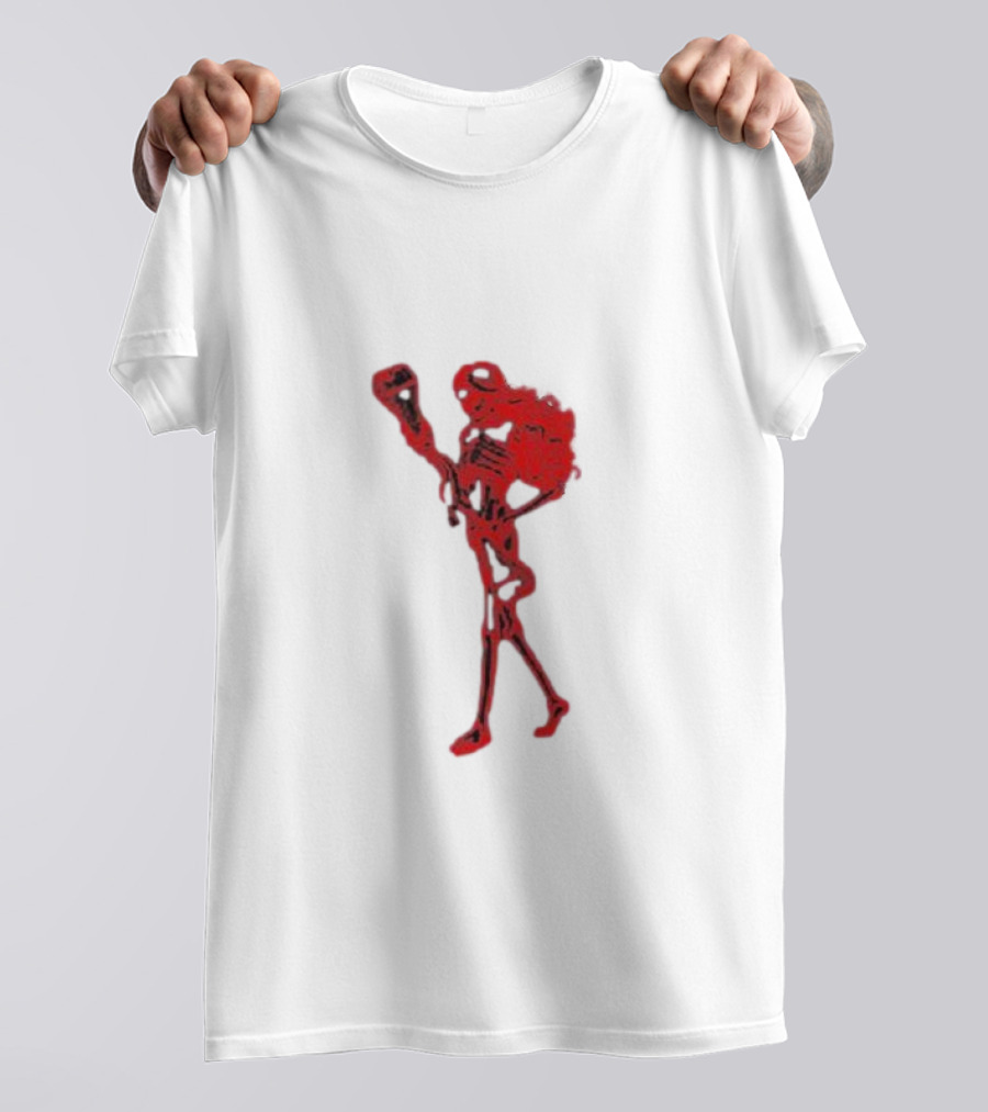 Duran Duran Evil Woman Red Skeleton Motif T-Shirt