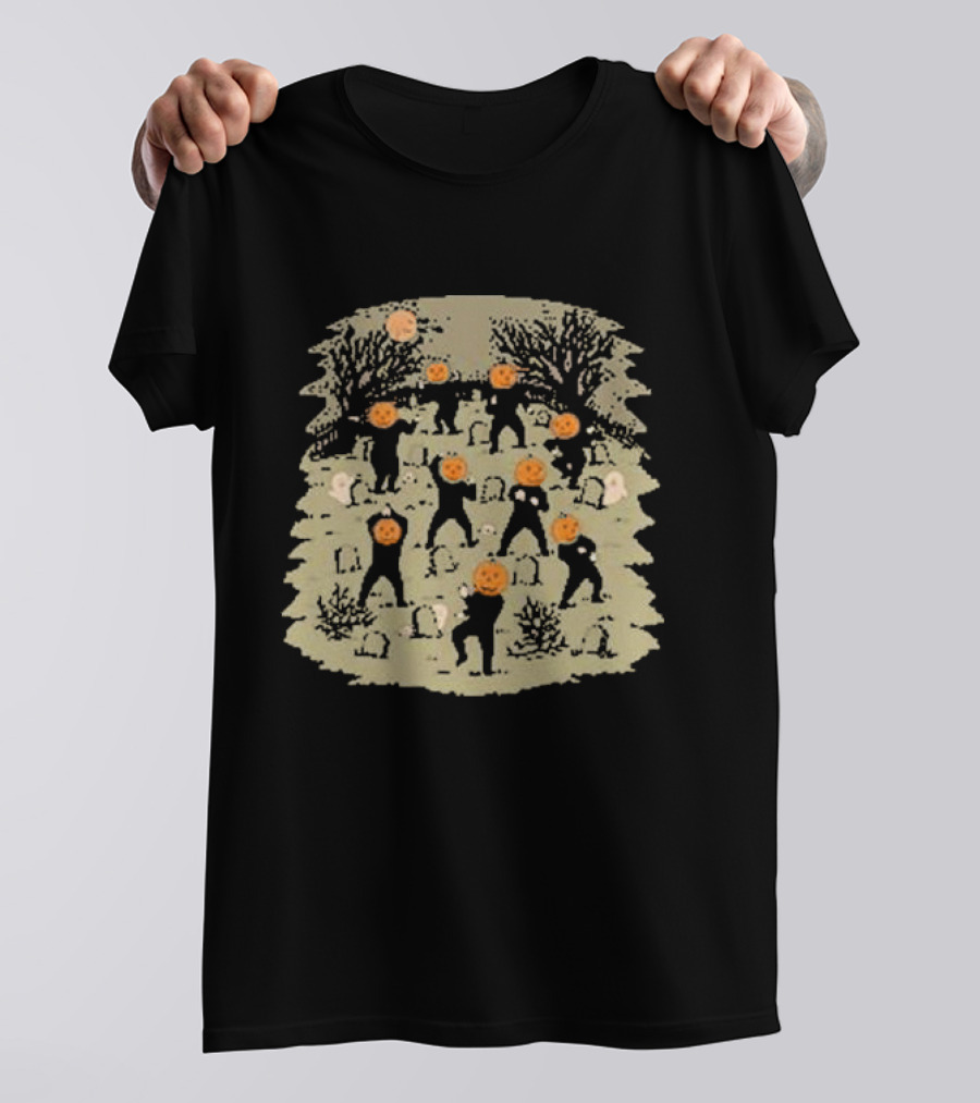 Graveyard Dance Halloween 2024 Pumpkinman Dance Party T-Shirt