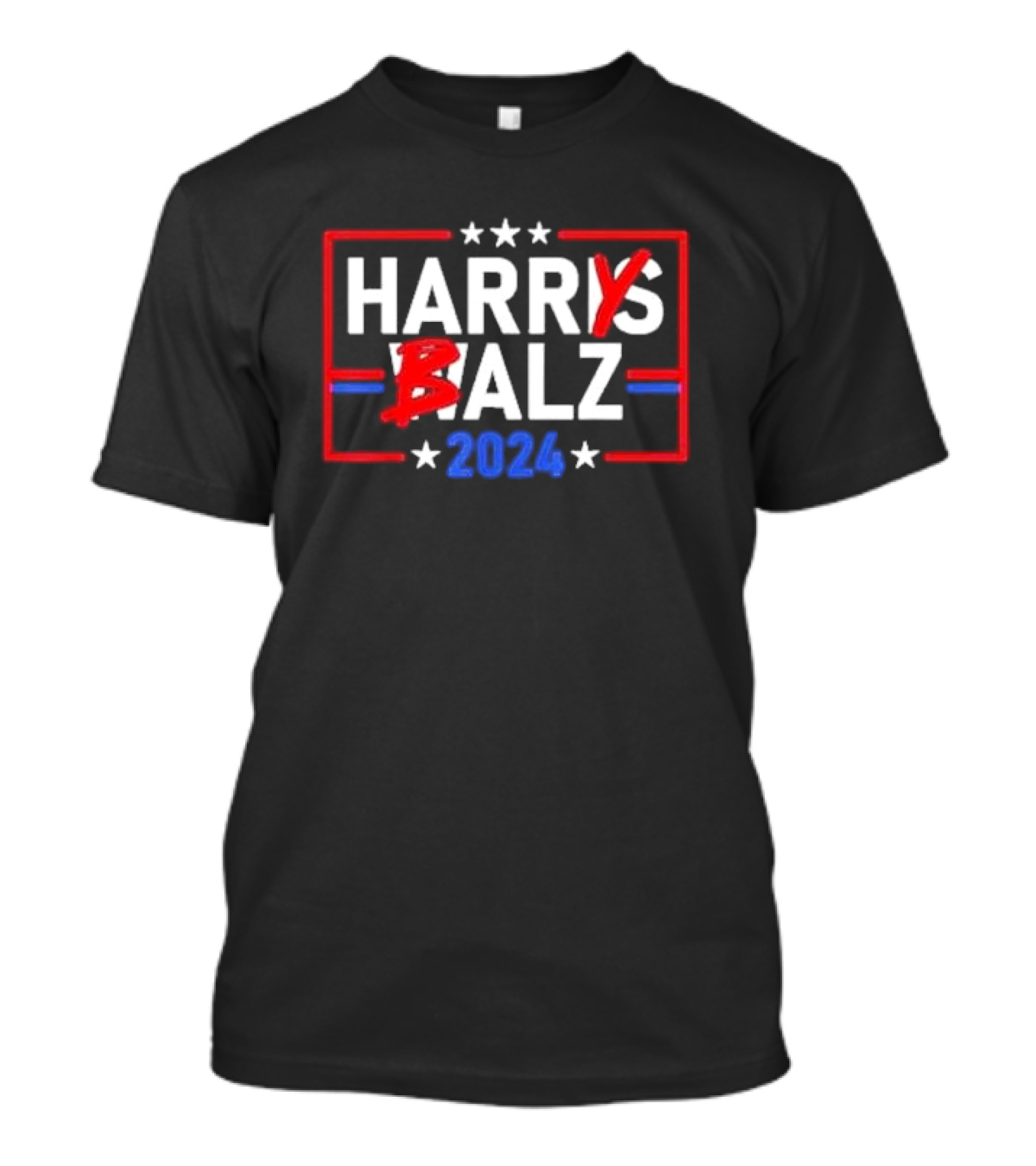 Harry Balz 2024 Meme Parody Democrats Vote Harris Walz 24 T-Shirt