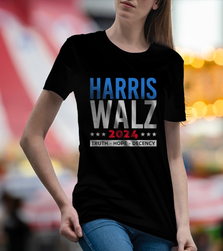 Harris Walz 2024 Truth Hope Decency T-Shirt