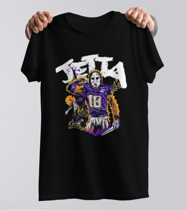Jetta 18 Halloween Horror Football Player T-Shirt