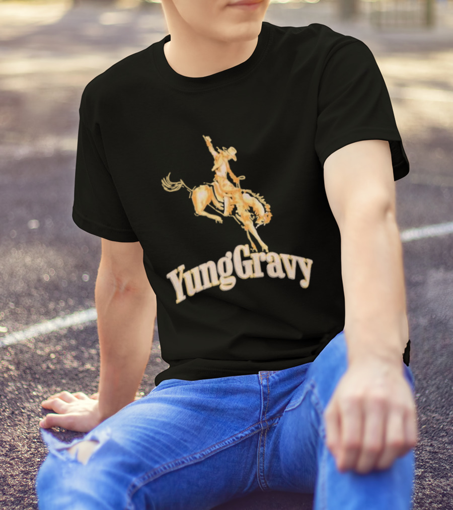 Yung Gravy Cowboy Riding Bull Iconic Western T-Shirt