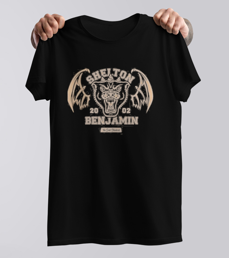 Shelton Benjamin The Gold Standard 2002 Winged Tiger T-Shirt