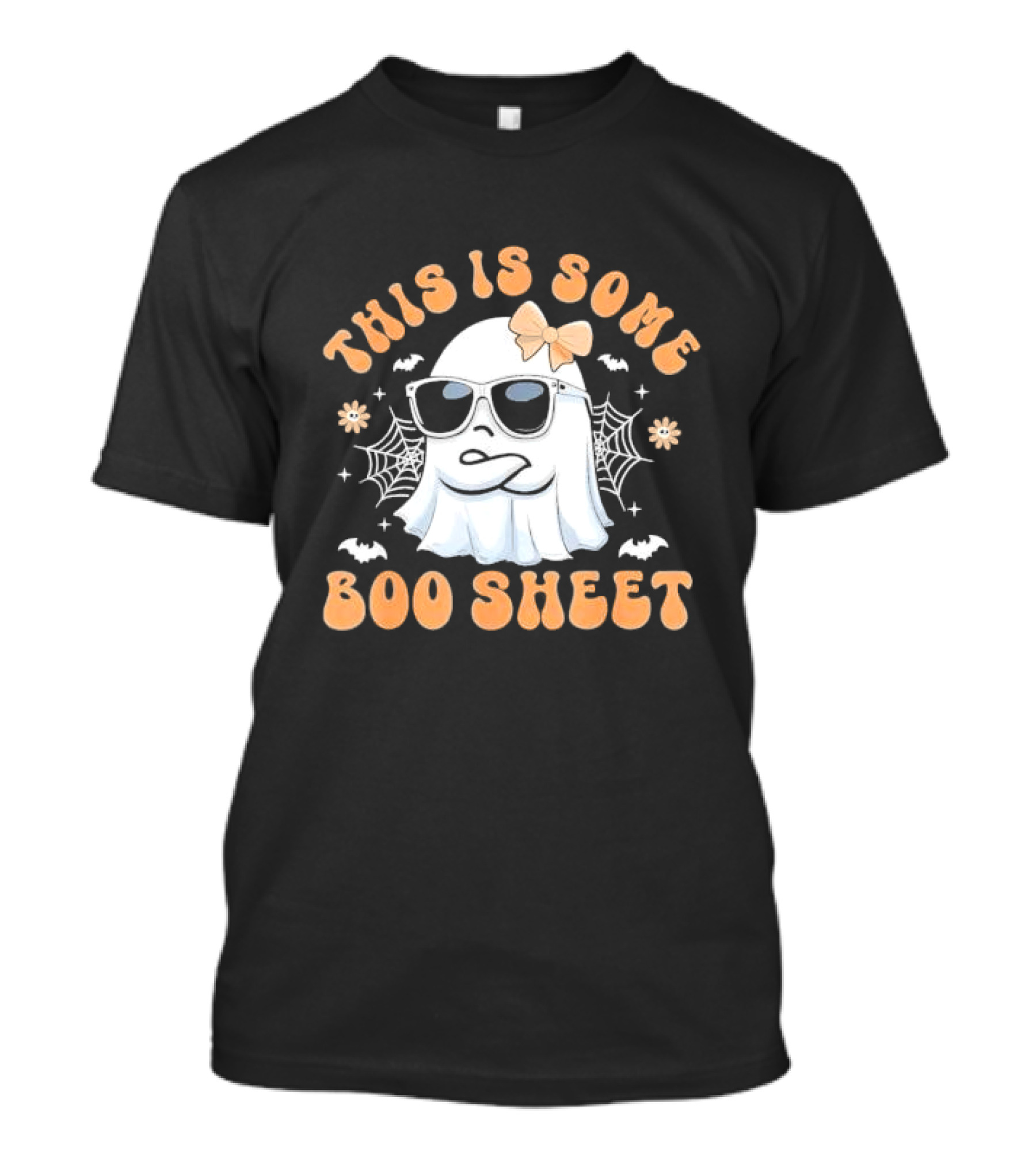 This Is Some Boo Sheet Cute Ghost Halloween With Sunglasses And Bows T-Shirt
