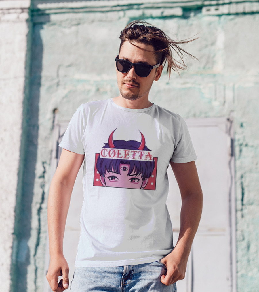 Coletta Manga Anime Third Eye Red Horns T-Shirt
