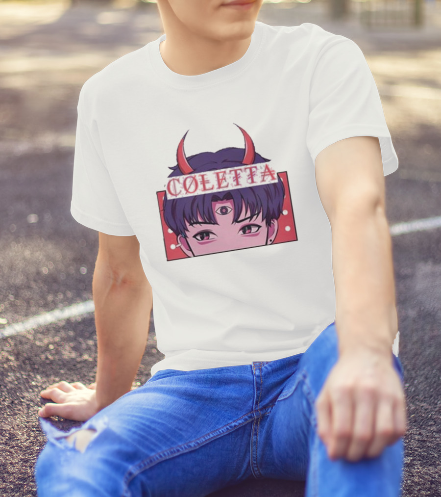 Coletta Manga Anime Third Eye Red Horns T-Shirt