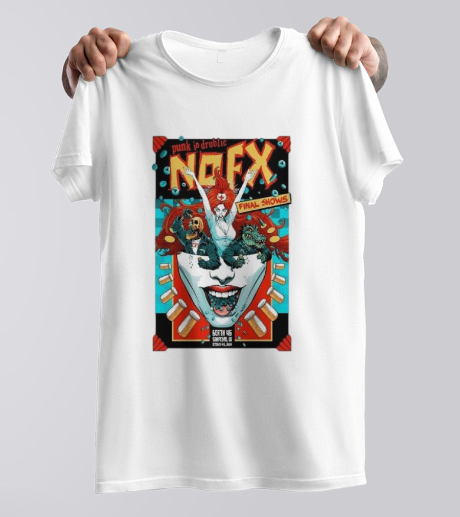 Punk In Drublic NOFX Final Shows October 4-6 2024 Los Angeles California Santa Clarita Central Park T-Shirt