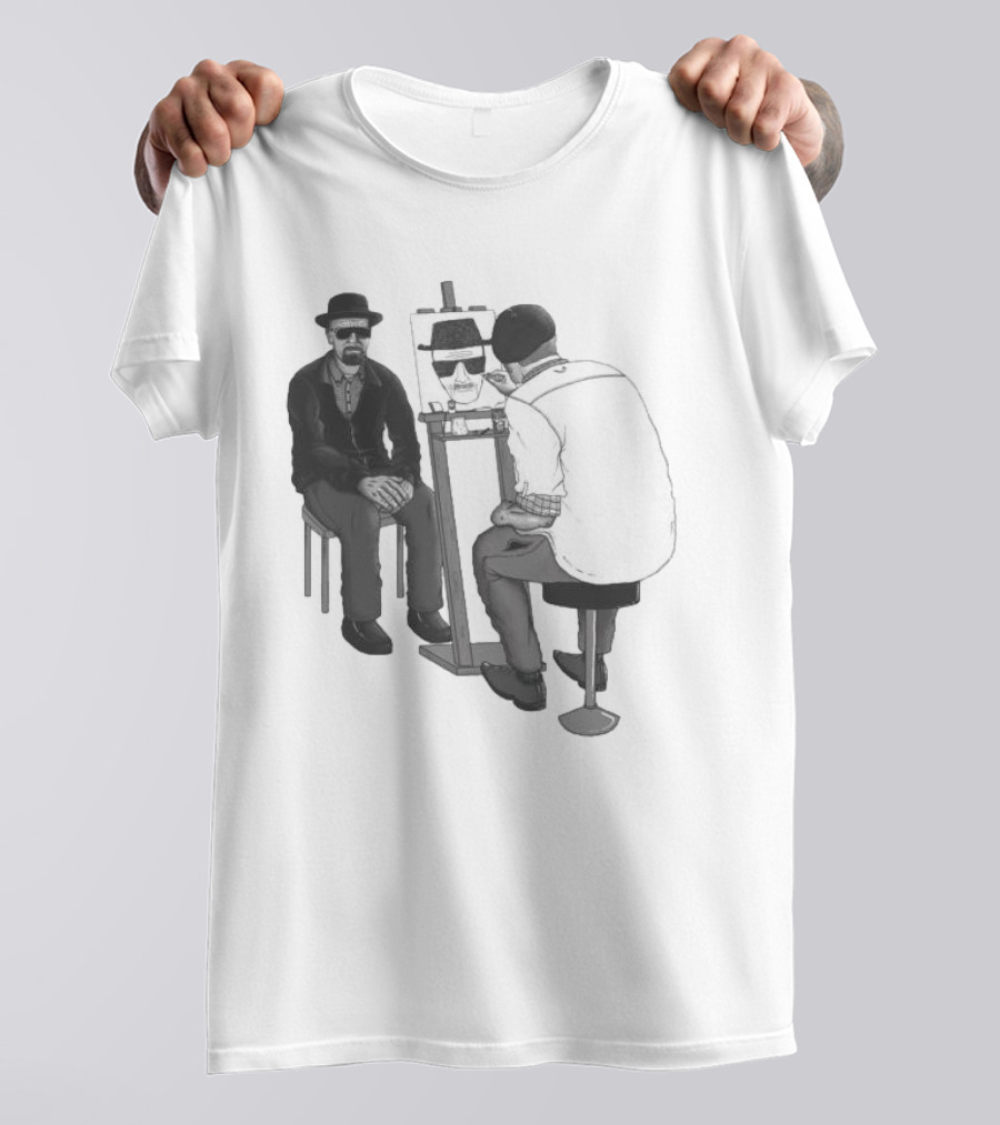 The One Who Draws Breaking Bad Walter White Sketching Himself T-Shirt