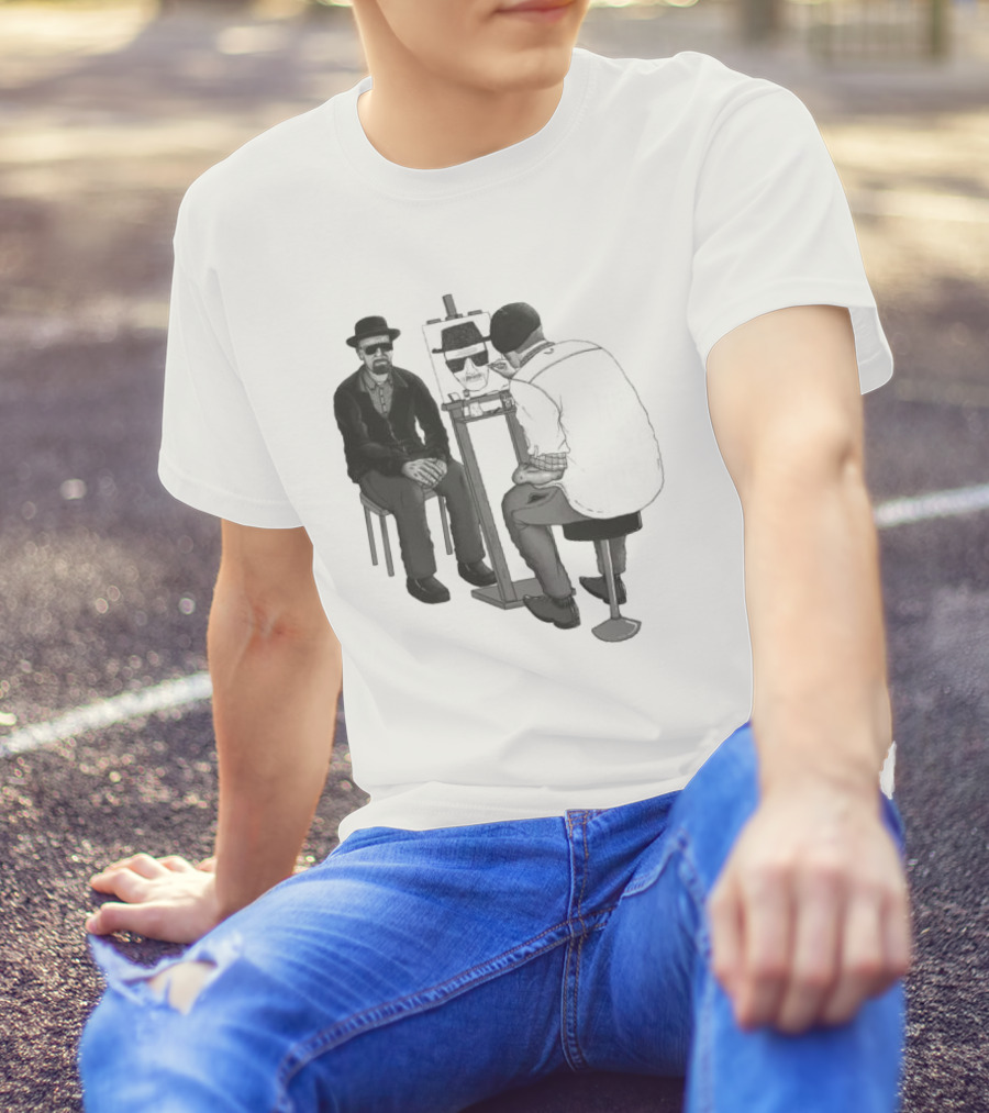 The One Who Draws Breaking Bad Walter White Sketching Himself T-Shirt