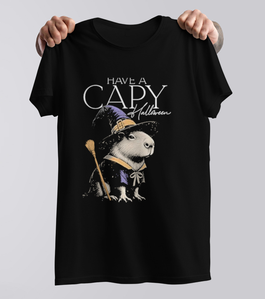 Have A Capy Halloween Capybara Witch T-Shirt