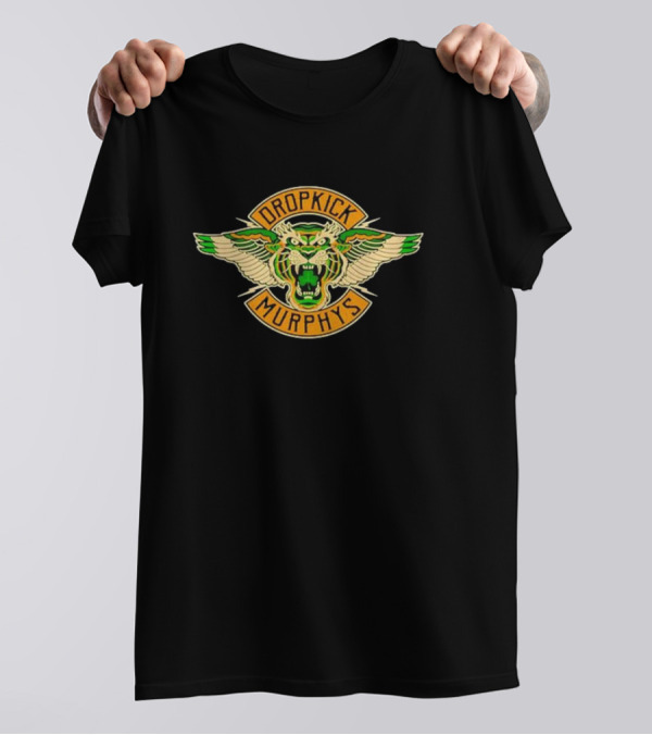 Dropkick Murphys Winged Tiger Emblem Fall 2024 Tour T-Shirt