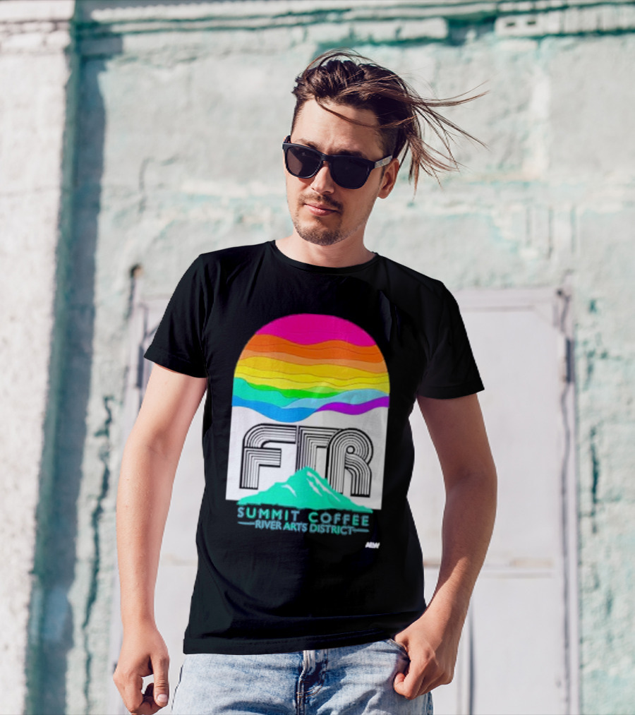 Ftr Summit Coffee River Arts District Rainbow Mountain T-Shirt