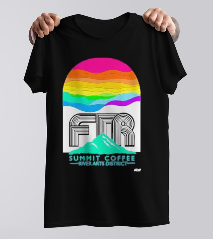Ftr Summit Coffee River Arts District Rainbow Mountain T-Shirt